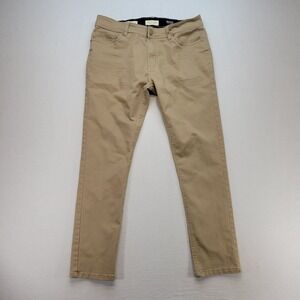 Scott James Pants Mens 34x30 Khaki Beige Tan Slim Fit Chino Slacks Flex Trousers